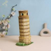 ราคา KOWEN ปริศนากระดาษแข็งขนาดเล็ก, โมเดลประกอบบ้านอาคารที่มีชื่อเสียงระดับโลก, หอยันกระดาษของอาคาร Pisa Empire State DIY ก่อสร้างของเล่นของขวัญวันเกิด (41425233421)