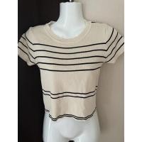 ราคา เสื้อยืดสีครีมแขนสั้นลายขวาง (21536551686)
