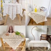 ราคา ผ้าปูโต๊ะลูกไม้ลายดอกไม้สีขาววินเทจสไตล์เกาหลี (24677855572)