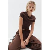 ราคา H&M(เอชแอนด์เอ็ม) เสื้อยืดเข้ารูป Women Fitted T-shirt 1234741_7 (28225858693)