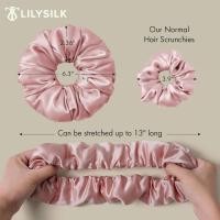 ราคา LILYSILK ผ้าไหมขนาดใหญ่ Scrunchies สําหรับผม Sleeping Big Silk Hair Ties ผู้หญิง 100% Silk Ponytail ผู้ถือขนาดใหญ่ Mulberry Silk Scrunchies Rosy Pi (44268021639)