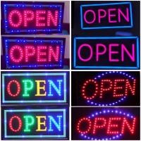 ราคา ป้ายไฟหน้าร้าน ป้ายไฟกระพริบ ป้ายสัญลักษณ์ OPEN ป้ายโอเพ่น ป้ายเปิดร้าน ป้ายไฟ LED (26405259707)