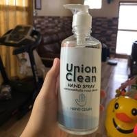 ราคา Union Clean แอลกอฮอล์ล้างมือ แบบน้ำ 70% ฟู้ดเกรด ขวดปั้ม 450 ml. (6931867607)