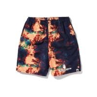 ราคา ♞,♘,♙BAPE Tie Dye Beach Shorts (NAVY) XM (28134670581)