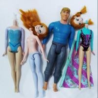 ราคา ตุ๊กตา งานอะไหล่ บาร์บี้ โฟรเซ่น frozen Barbie doll Anna Elsa kristoff Disney Princess classic doll (5227958987)
