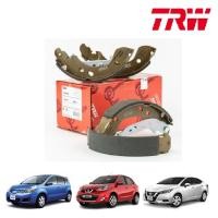 ราคา TRW ผ้าเบรคหลัง Nissan Almera March เครื่อง1.2 Note ปี 2012-2019 นิสสัน อัลเมร่า มาร์ช โน๊ต ดรัมเบรก (14284915834)