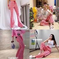 ราคา #พร้อมส่ง กางเกงขายาวสีชมพู หวานมากกก ตัดเชือกสีแดง ลายหัวใจล้านดวงดีเทลโครตเก๋เลยแม่ใส่คู่กับใส่กับเสื้อสีขาวเอวลอยนิด (7659052495)