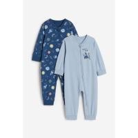 ราคา H&M Boy 2-pack patterned cotton pyjamas 1085413_5 (25057840445)