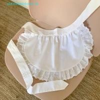 ราคา Alittlese ผู้หญิงครึ่งเอวทําอาหารผ้ากันเปื้อนครัวสั้น Lolita แม่บ้านเซ็กซี่ลูกไม้ ck สีขาว Bib ความงามดอกไม้ร้านกาแฟ Pinafore Home Work TH (54950137935)