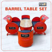 ราคา ชุดโต๊ะถังน้ำมัน เก้าอี้โซฟาถังน้ำมัน เบาะหนัง 4-6ที่นั่ง (7772965797)