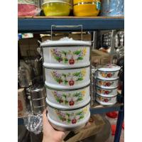 ราคา ปิ่นโต ปิ่นโตเคลือบโบราณสีพาสเทล 4ชั้น ปิ่นโตเเฟนซี ปิ่นโตวินเทจ ปิ่นโตใส่อาหาร ปิ่นโตสังกะสี (13332471961)