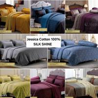 ราคา JESSICA COTTON SILK SHINE (100% Cotton) ชุดเครื่องนอนเจสสิก้า 6 ฟุต 6 ชิ้น ผ้าห่มนวม ผ้าปูที่นอน ดีไซน์หรูหรา มีระดับ (28341210201)