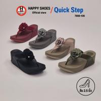 ราคา [ควิกสเต็บแท้100%ไซส์ 36-40ส้น 2.5 นิ้ว] Quick Step รุ่น 7669-109 รองเท้าทรงฟริบฟรอบ รองเท้าพื้นนุ่มเพื่อสุขภาพเท้า (24938371101)