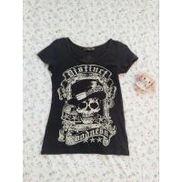 ราคา เสื้อแขนสั้นลายกระโหลกไม้กางเขนเท่ แบรนด์ญี่ปุ่น (28771158302)