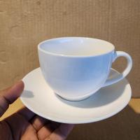 ราคา แก้วกาแฟพร้อมจานรองเซรามิคสีขาวเงา (16490923978)