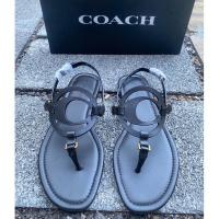 ราคา พร้อมส่ง Coach jeri leather sandals (9062712936)