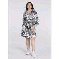 ราคา พร้อมส่ง‼️เดรสคนอ้วน ชุดคนอ้วน เสื้อผ้าคนอ้วน ชุดสาวอวบ ลาย Tropical (9908237671)