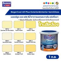 ราคา BegerCool All Plus 10 SemiGloss เบเยอร์คูล ออล พลัส 10 สีน้ำทาภายนอกและภายใน ชนิดกึ่งเงา ขนาด 1 ก.ล. #โทนสีเหลือง (54700295764)