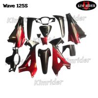 ราคา ชุดสี เวฟ 125S เฟรม Honda wave1 25 S หัวเถิก ครบคัน 13 ชิ้น รถปี 2004 สีเทาดำตัดแดงแก้ว (29992603634)