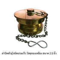 ราคา ฝาปิดสวมเร็วตัวผู้ ฝาปิดทางน้ำออก วัสดุทองเหลือง พร้อมโซ่ ขนาด 2.5 นิ้ว (23007500382)