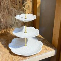 ราคา จานวางผลไม้ จานวางขนม จานวางผลไม้3ชั้น เนื้อเซรามิค จานวางเค้ก ชั้นวางขนม ชั้นวางผลไม้ ชั้นวางเค้ก 3 ชั้น (26779422783)