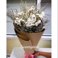 ราคา ดอกสแตติส+ดอกแคสเปียจัดช่อ #ดอกไม้แห้ง #ช่อดอกไม้ (คละสีได้) (2324187621)