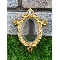 ราคา กรอบพระ ตลับพระ กรอบไข่ 3 ห่วง ไข่เล็ก กรอบเงินแท้ 80% ชุบทองฝั่งเพชร กรอบไข่เล็ก ขนาด สูง 3.5 cm กว้าง 2.4 cm (5365474711)