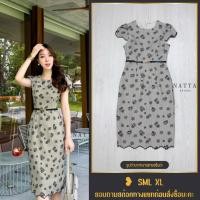 ราคา ❥S-XL เดรสสีเทาลายกุหลาบ งานป้าย NATTA เดรสทำงาน เดรสสุภาพ เดรสงานป้าย เดรสสวย ชุดเดรส (26892125949)