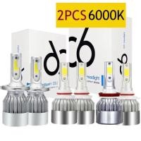 ราคา C6 LED 9006 H7 H11 COB ไฟหน้ารถหลอดไฟ H11 H7 9006 /6000k (43822344556)