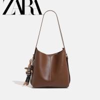 ราคา Zara Home ของแท้หนังหญิงกระเป๋าแฟชั่นสไตล์ใหม่กระเป๋าหญิง Commuter All-Match Cross-Body กระเป๋าขนาดใหญ่-Capac (28078186238)