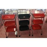 ราคา ชั้นวางอุปกรณ์เสริมสวย แบบเหลี่ยม 3 ชั้น ขาชุบ 05097 คละสี (10692265782)