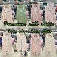 ราคา ชุดนอนผ้าซาตินไซส์ใหญ่ อก 56 58 เกรดพรีเมี่ยม ผ้านุ่มลื่น ใส่สบาย -SATIN เเขนยาว-ขายาว @BIG SIZE -Helenpajamas (24188403480)