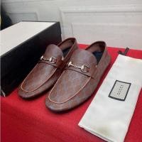 ราคา Gucci Luxurious Fashion Men Casual Four Seasons leather shoes Brown (41217418245)