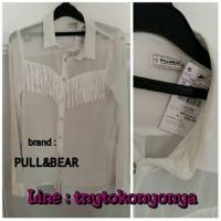 ราคา Pull&bear KEMEJA ดึง &amp; เสื้อคาวบอยหมี (10609694058)