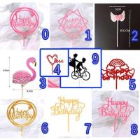 ราคา ป้ายปักเค้ก ป้ายปักเค้กวันเกิด ป้ายปักเค้กอะคริลิค ป้ายปักตกแต่งเค้ก (22476514687)