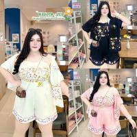 ราคา ชุดเซ็ตลายเชิงฮาวาย ใส่ทะเลสาวอวบอ้วน งานปัง 3 ชิ้น ไซส์ใหญ่ (25662487449)