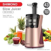 ราคา ส่งฟรี!เครื่องคั้นน้ำผลไม้แยกกาก เครื่องสกัดเย็น SHIMONO Slow Juicer SH-412SL (11363623661)
