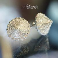 ราคา ต่างหูเงิน ต่างหูเงินแท้ 92.5% ต่างหูเงินลายดอกพิกุลโบราณ ต่างหูเงินรมดำ เครื่องประดับเงิน (12743219470)