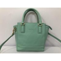 ราคา กระเป๋ามือสอง ของแท้ BRERA ITALY สีเขียวพาสเทล หนัง Saffiano ขนาด 7 นิ้วครึ่ง พร้อมส่ง (17120703531)