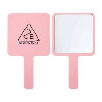ราคา (ของแท้-พร้อมส่ง) 3CE - Square Hand Mirror Mini #Pink Rumour กระจกมินิพกพา ทรีซีอี สีชมพู (43463560977)