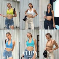 ราคา Atipashop - PEACHY CROP เสื้อครอป ทรงคล้องคอ คอวี โชว์ด้านหลัง (21232022672)