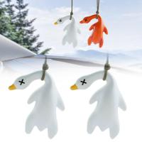 ราคา เปลี่ยนสีเป็ดย่างจี้รถเป็ดย่างห่านรถแขวนพวงกุญแจกระจกมองหลังตกแต่ง (43160717044)