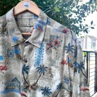 ราคา เสื้อฮาวายมือสอง Size 4XL (อก 52") แบรนด์ Batik Bay - ผ้า Rayon เสื้อฮาวายหุ่นหมี (40409465440)