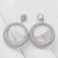 ราคา Miss Earring ต่างหูวงกลม เพชรฝังไข่ปลา เพชรCz ไม่มีนิกเกิ้ล อะไหล่สีเงิน (7343513705)