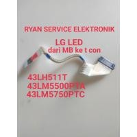 ราคา สายเคเบิลแบบยืดหยุ่น LVDS LED TV LG 43LH511T 43LM5500PTA 43LM5750PTC จาก MB ถึง TC (42473831884)
