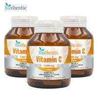 ราคา [แพ็ค 3 ขวด] Vitamin C 1000 mg. วิตามินซี1000 ไบโอเธนทิค Biothentic วิตามินซี 1000 มก. VitC ซิตรัส Citrus วิตซี1000 (56150219191)