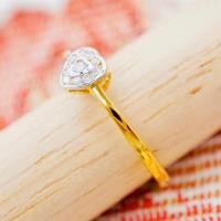 ราคา [ พร้อมส่ง ] แหวนเพชรแท้ เพชรเบลเยี่ยมคัต น้ำ100 ทองคำแท้18K (ทอง75.0%) [18KAR31] (26723331735)