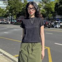 ราคา เสื้อยืดโฟมหยักแขนกุดสําหรับผู้หญิง (24677952484)