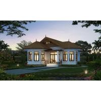 ราคา W-33 แบบบ้านสำเร็จรูป แบบบ้านชั้นเดียวขนาดเล็ก สไตล์ไทยร่วมสมัย เหมาะกับที่ดินหน้าแคบ (41818926834)