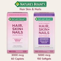 ราคา ✅พร้อมส่ง (มีโค้ดลด) บำรุงผิวผมเล็บ Nature's Bounty, Hair, Skin & Nails with Biotin, 60 Caplets, 150 Softgels (5658248150)